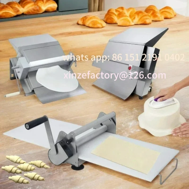 

Customizable portable small table top hand manual pizza dough sheeter roller shelter press flattener shetter lamin