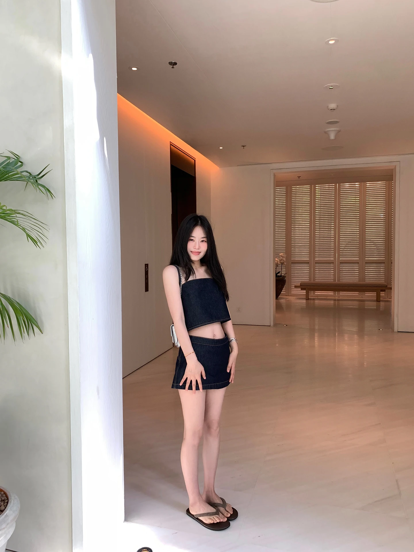 

Small Busy Cowgirl Original Jeans Summer Set Short Sleeve Zipper Closure Casual Commute Style Cotton Shorts Pants Ensemble