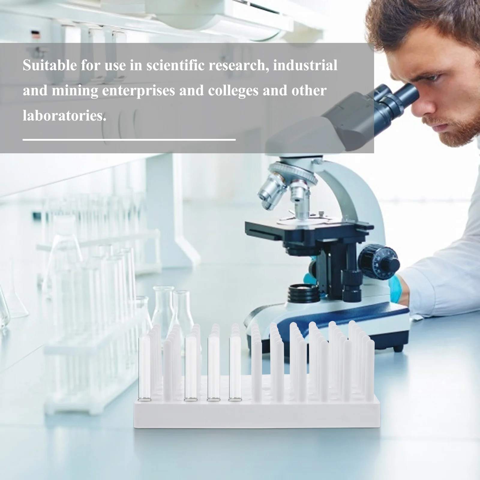 Test Tube Rack Laboratory Stand Holder Centrifuge Shelf Protein Drying Polypropylene for