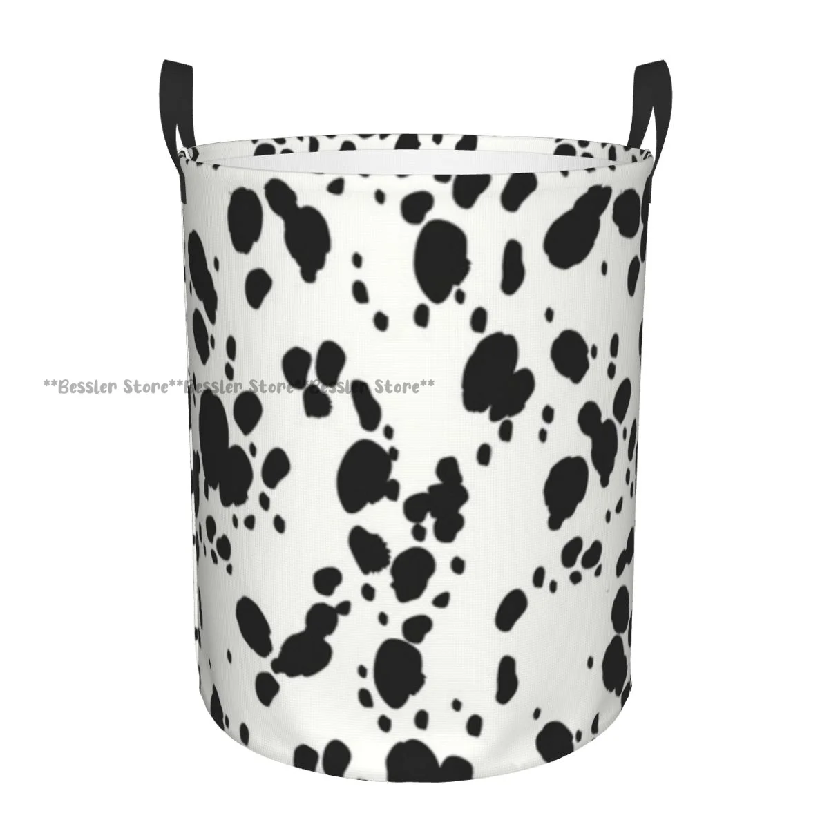 Dalmatians Texture Waterproof Storage Bag Household Dirty Laundry Basket Folding Bucket Clothes Organizer