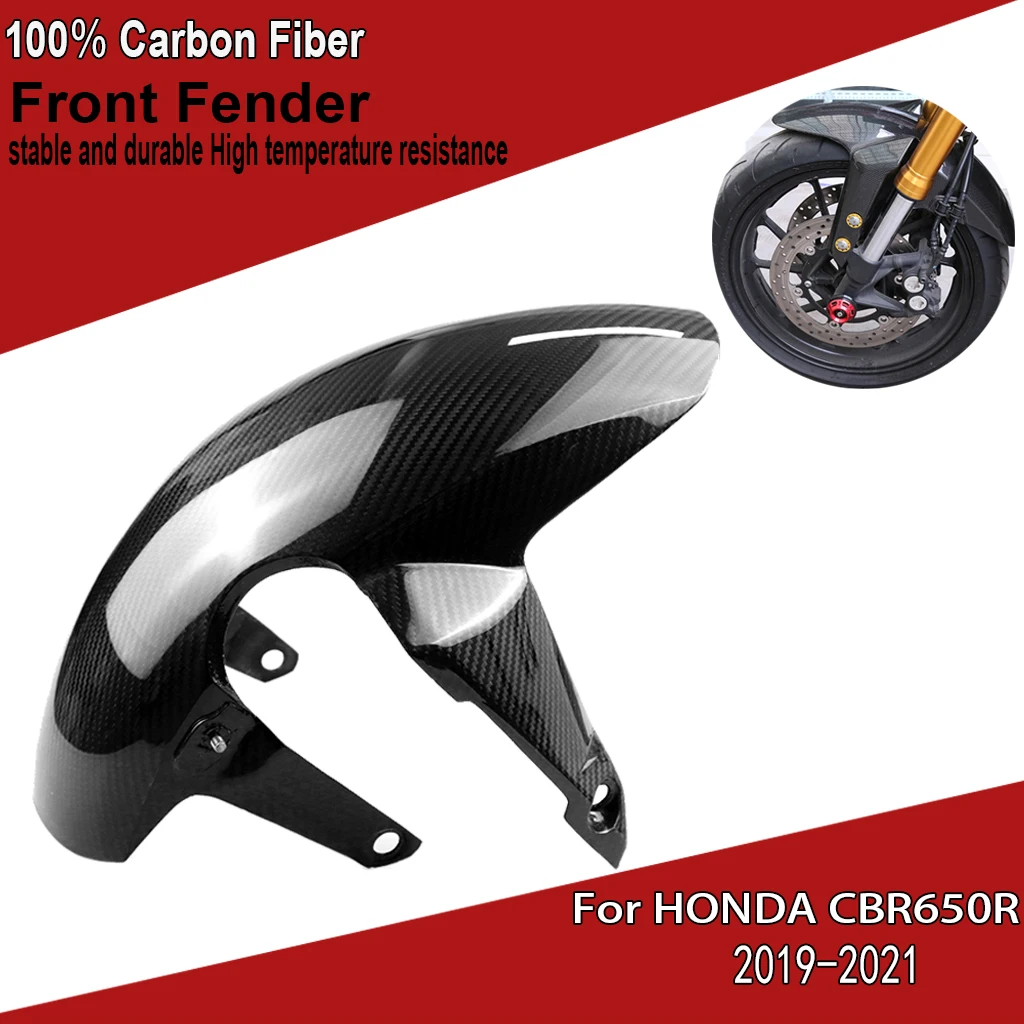 

Motorcycle Front Fender Splash Mud Guard For Honda CB650R CBR650R 2019 2020 2021 ABS Carbon Fiber Dust Guard Mudguard Fairing