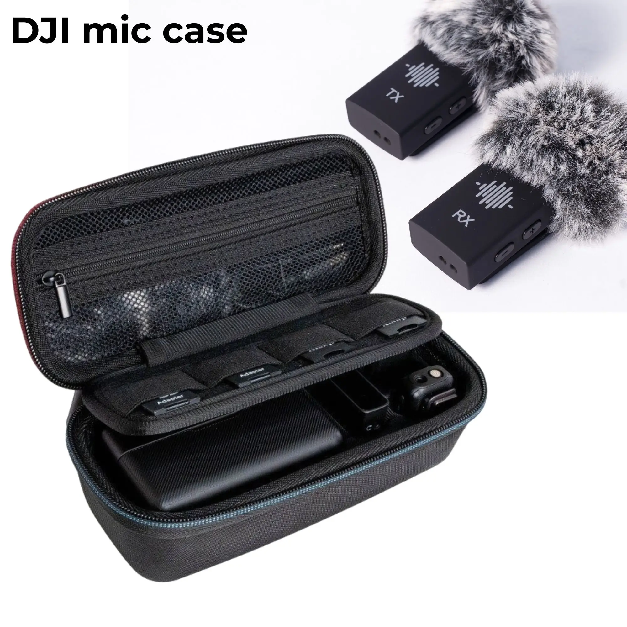 حقيبة حمل للسفر لميكروفون DJI Mic/BOYAMIC/BOYAMINI/BOYA OMIC/BOYA BY-M1/BY-M3/Holyland Lark M2/M1/C1/Neewer CM28
