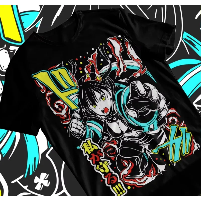

Trend Summer 2025 Cosplay Neutral Fire Force Tamaki Shirt, Shinra T-shirt Benimaru Waifu Fire Force Anime Soft Tee Graphic
