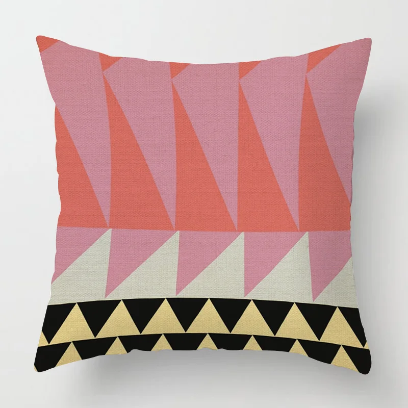 Abstract Geometric Pillowcase 18x 18 Inch Machine Washable Four Seasons Universal Home Decorative Cushion Cover 45x45cm