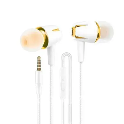 M18 3.5Mm Wired Earphone Electroplating Bass Stereo In-ear Earphone with Mic Handsfree Call Phone Headset for Android Ios