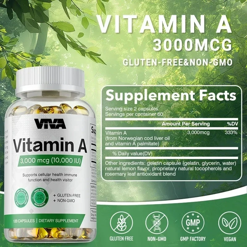 Vitamin A - Antioxidant, Supports Healthy Skin & Eyes, Improve Eyes Clarity, Resist Fatigue, Promote Growth and Development