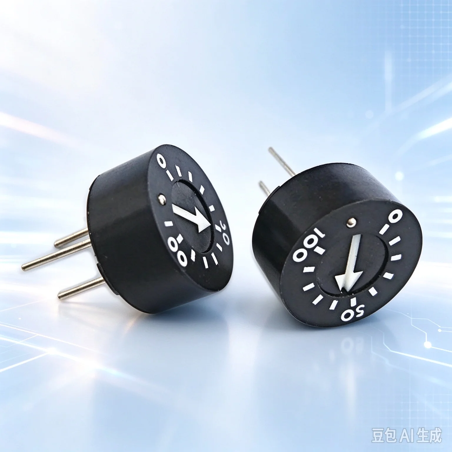 10pcs  Round Single-Turn Trimmer Potentiometer 93PR 500Ω 1K 2K 5K 10K 20K 50K 100K 200K for Circuit Adjustment