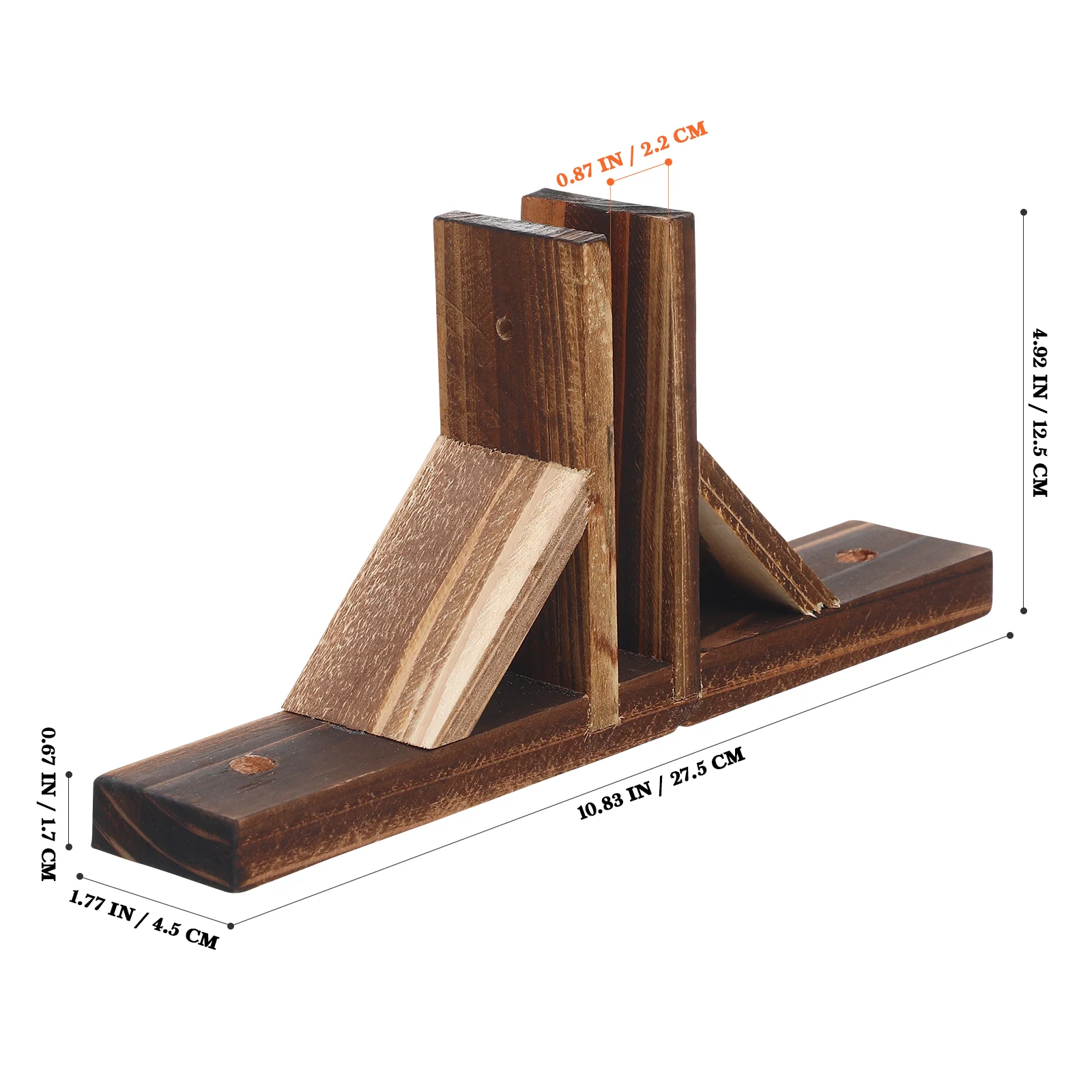 2 Pcs Wooden Base Kit Safe Stable Garden Support Fixing Holes Easy Reinforcement Privacy Screening Practical Part Fence