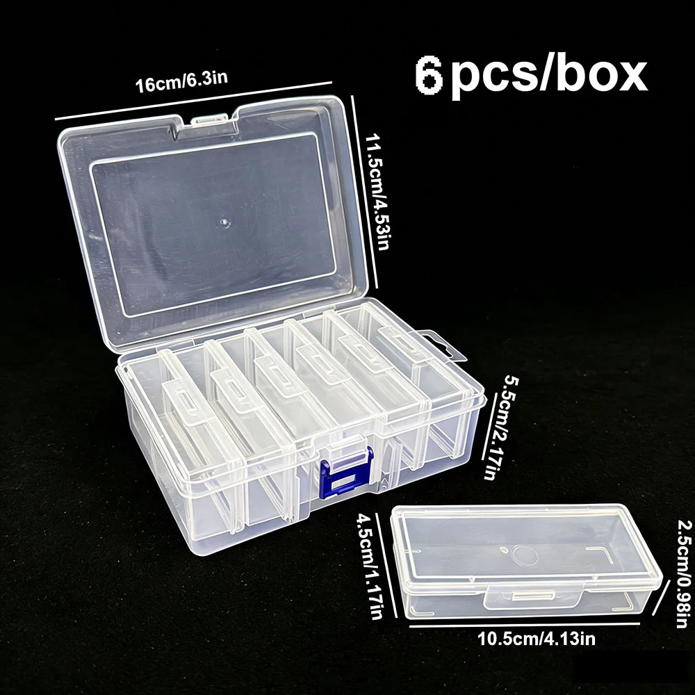 12 Adjustable Rectangular Storage Boxes, Suitable For Crafts, Beads, Jewelry With Dividers.