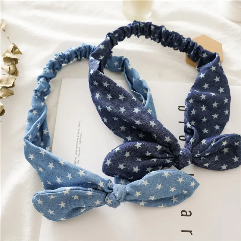 Summer Soft Solid Elastic Hair Bands for Girl Fashion Vintage Headband Knotted Bow Headdress Ladies Hoop Women Hair Accessories