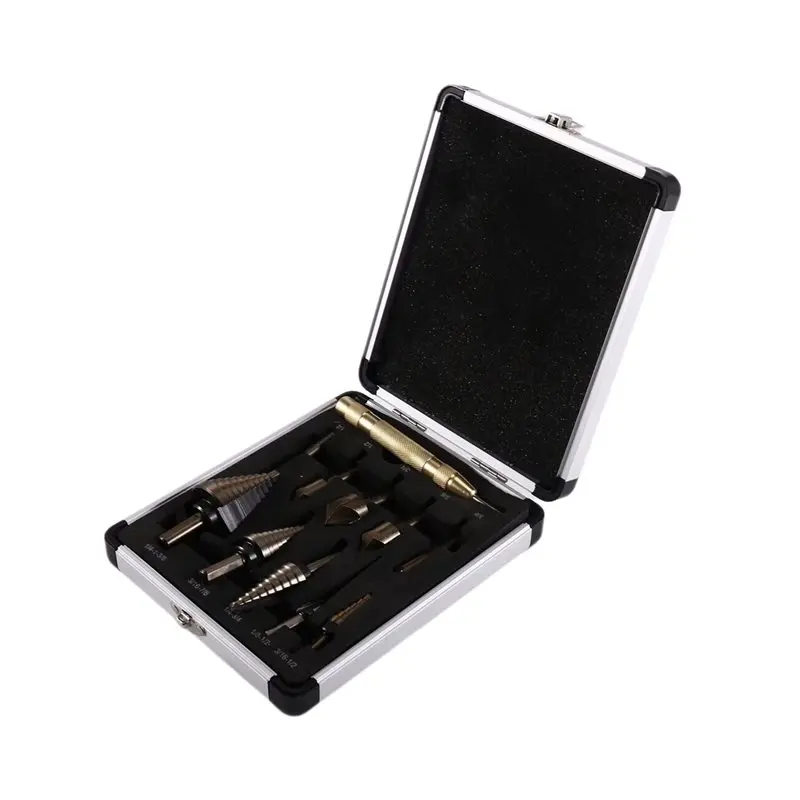 ab33-5-pack-step-drill-bit-5-pack-countersink-drill-bit-set-50-sizes-hss-titanium-coated-bits-wood-plastic-for-diy