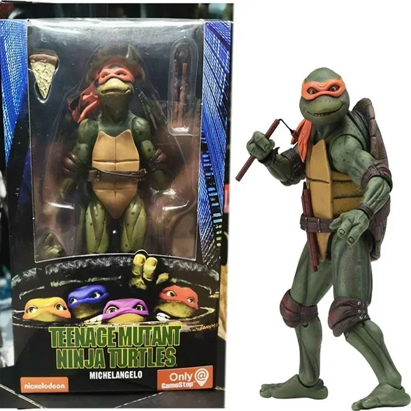 Neca 4pcs Teenage Mutant Ninja Turtles Action Figure Tmnt Edition Movable Movies Model Turtle Ninja Anime Collect Toy Doll Gifts