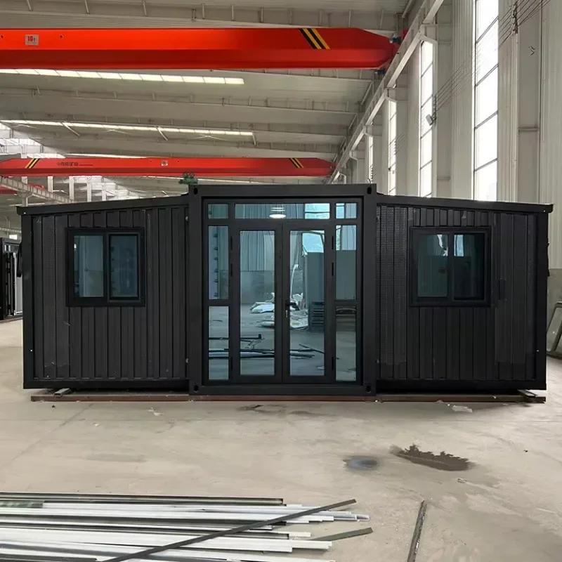 Double-Wing Folding Mobile Steel Container House Export-Ready Integrated Box for Outdoor Residential Use High Visibility