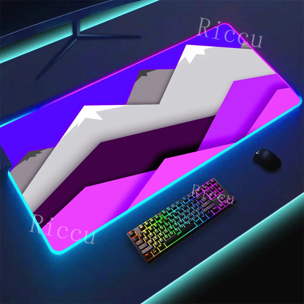 Podkładka pod mysz do gier RGB Mountain silhouette PC Mause pad Desk Mat Keyboard Pads Large Carpet Computer Table Mats XXL E-Sports