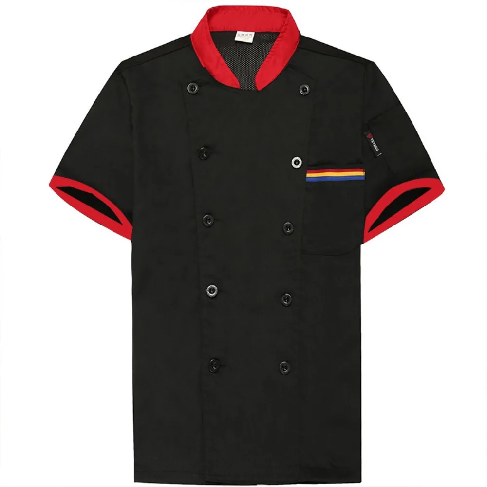Restaurant Kantine Küchenkleidung Hotel Koch Arbeitskleidung Sommerkleidung Hotel Kurzärmelige Kochkleidung