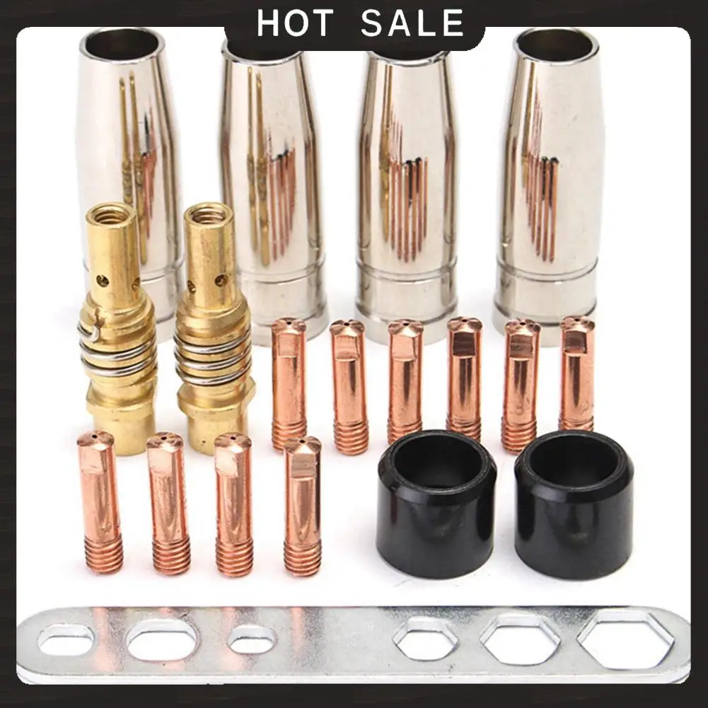 

24-Hour Delivery 19Pcs MB15AK Welding Torch Nozzle Part Kit Conical Nozzle Sleeve Rod Tool Set For 15AK MIG Welder Accessori