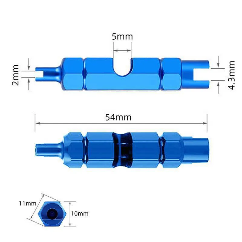 3-in-1 Bike Multifunctional Valve Core Remover Tool Wrench Spanner For Bicycle Schrader and Presta