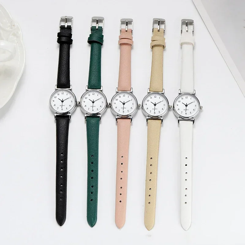 Reloj de cuarzo de marca de alta calidad Para Mujer, reloj informal con esfera pequeña, correa de cuero, pulsera Para Mujer