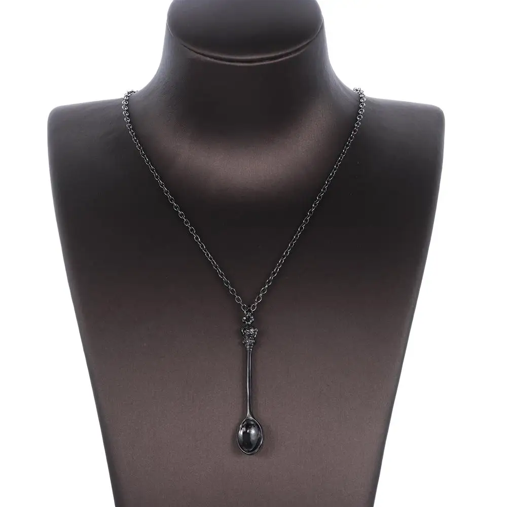 Jewelry Silver Gold Charm Vintage Crown Spoon  Pendant