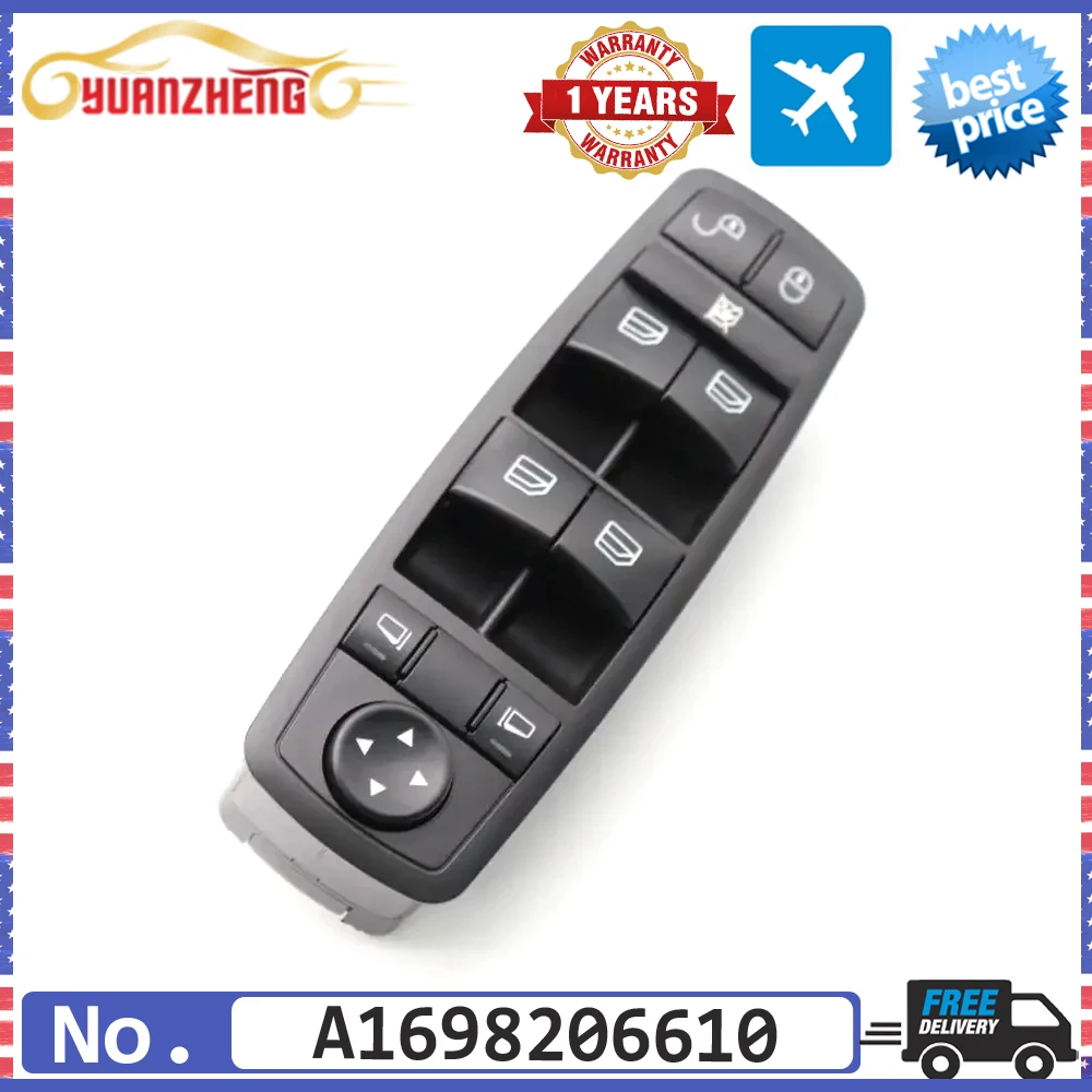 

A1698206610 NEW Auto Electric Power Window Lifter Control Switch For Mercedes-Benz B-Class W245 A-Class W169