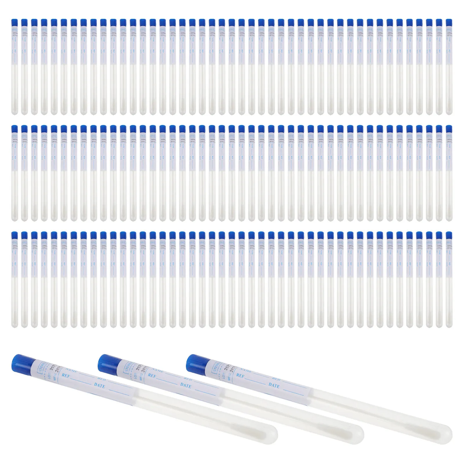 

200Pcs Disposable Flocked Throat Swabs Soft Tip Oral Nasal Sampling Swabs for Hospital Clinic Home Testing Lab Use