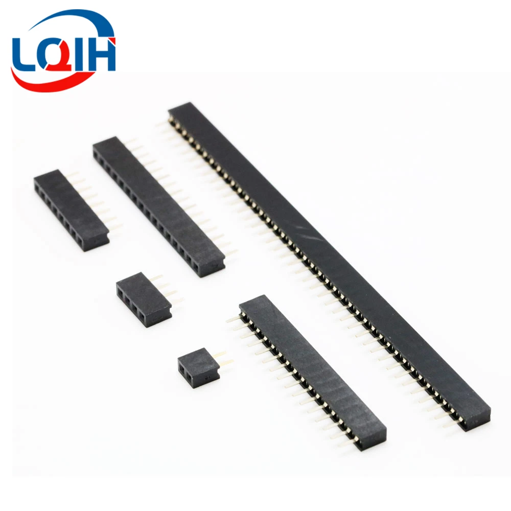 10PCS 2.0mm Single Row Female 2/3/4/5/6/10/12/14/16/20/40Pin PCB socket Board Pin Header Connector Strip Pinheader  For Arduino