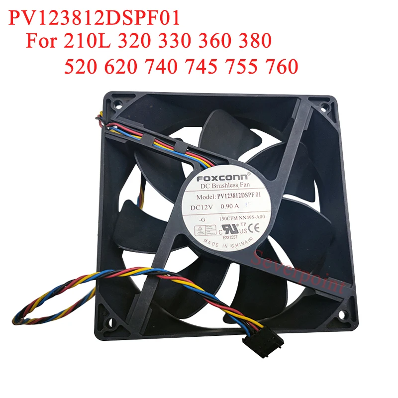 

Well Tested Cooling PV123812DSPF01 For Foxconn DC12V 0.90A 0NN495 12038 Fan For 210L 320 330 360 380 520 620 740 745 755 760