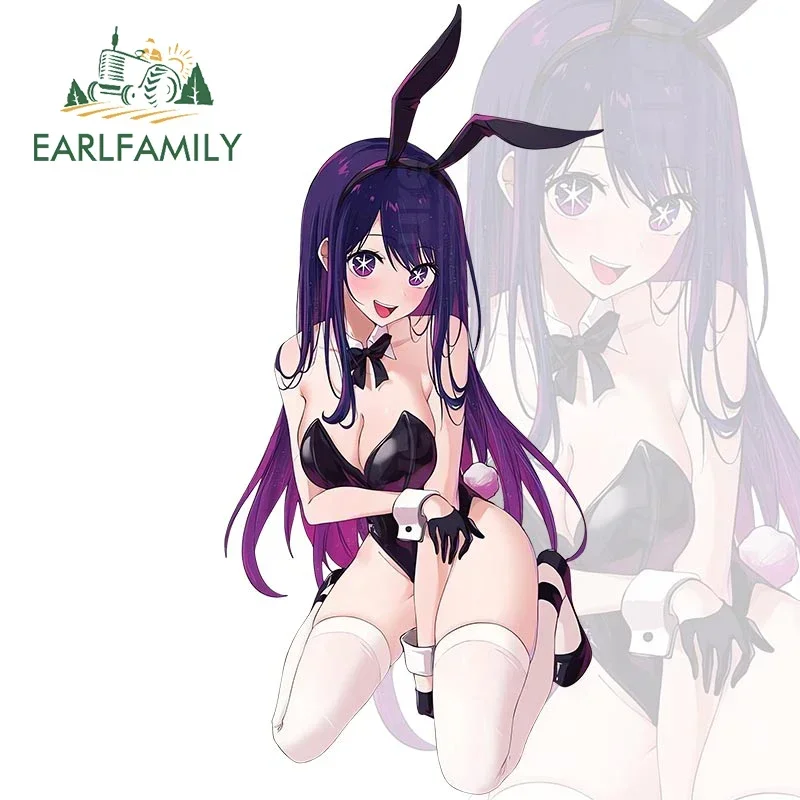 EARLFAMILY 13cm X 6.2cm For Anime Girl Ai Hoshino Bunny Girl Car Stickers Personality Simple Decals Car Accessories Trunk Decor