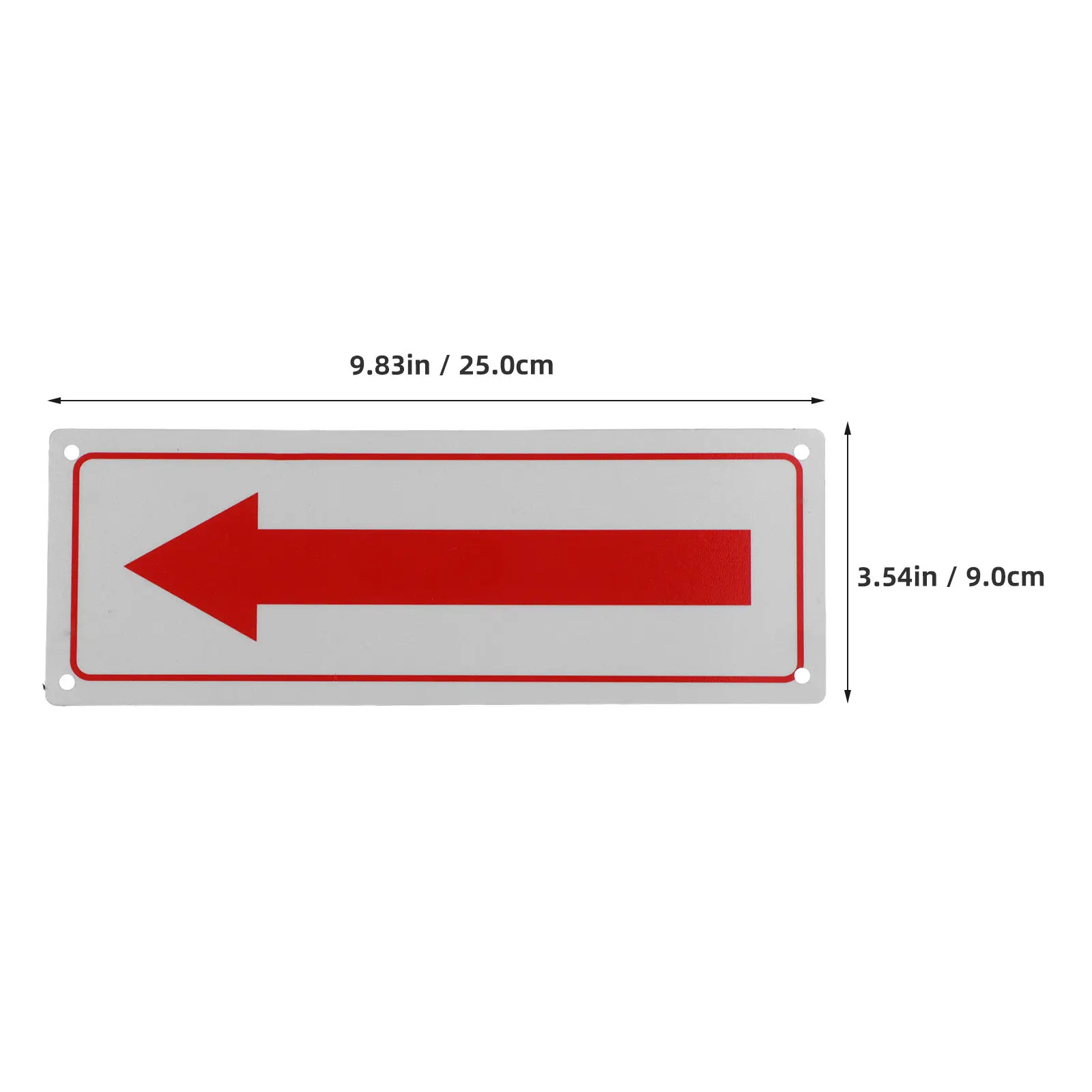Red Aluminum Arrow Sign High Visibility Universal Directional Sign for Neighborhood Streets Schools Offices Parking Lots