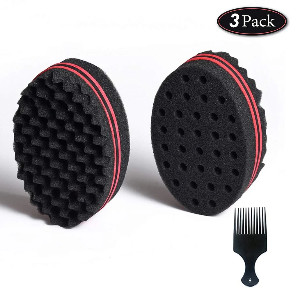 

3Pcs Curly Hair Sponge Magic Hairdresser Brush Hair Weaving Twist Sponge Curling Sponges Styling Tools Coils Braids