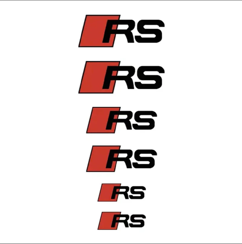 6er-Set Auto-Bremssattelaufkleber für Audi Sport Sline S3 A3 B5 B6 B7 B8 B9 8P 8V 8L A5 A4 C6 C5 A1 A6 A7 A8 – Auto-Logo-Reifen-Bremsen-Aufkleber