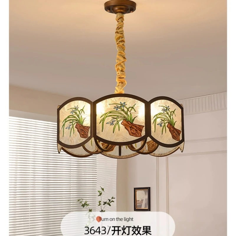 

Restaurant chandelier retro, new Chinese creative arts, national style orchid master, bedroom bar designer, lighting