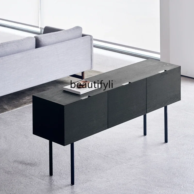 

53 Modern Minimalist Sideboard Cabinet Dark Color Entrance Cabinet Japanese and Nordic Style Storage Cabinet