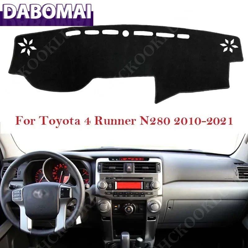 Cojín parasol antideslizante para coche, cubierta para salpicadero, alfombrilla para tablero, alfombrilla para Toyota 4runner 4 Runner N280 2010 ~ 2021