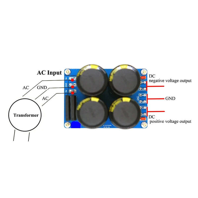 80V 100V Hifi Amplifier Corrected Power Filter Rectifier Board Dual 25A 4 Pcs 10000UF Capactiors Home Audio Diy Circuit Boards