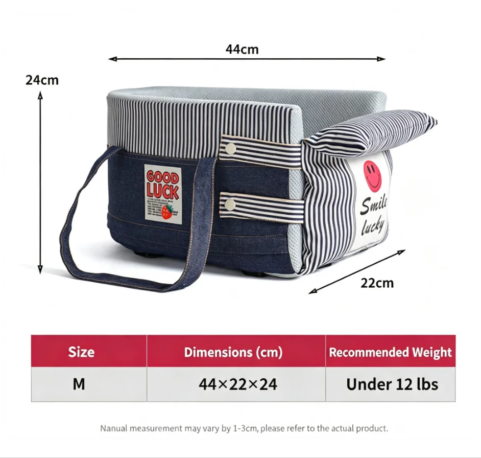 Pet Cats and Dogs Central Control Car Kennel Car Small Dog Safety Seat Teddy Travel Universal Go-out Nest