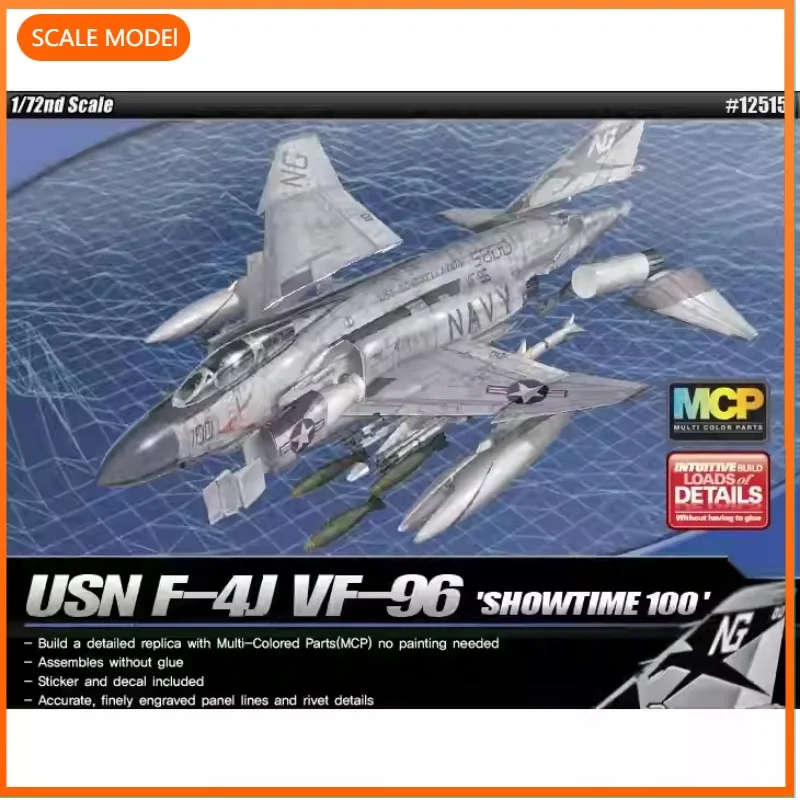 

1/72 Academy model building kits 12515 USN F-4J "Show Time 100",for birthday toys, collectible gifts