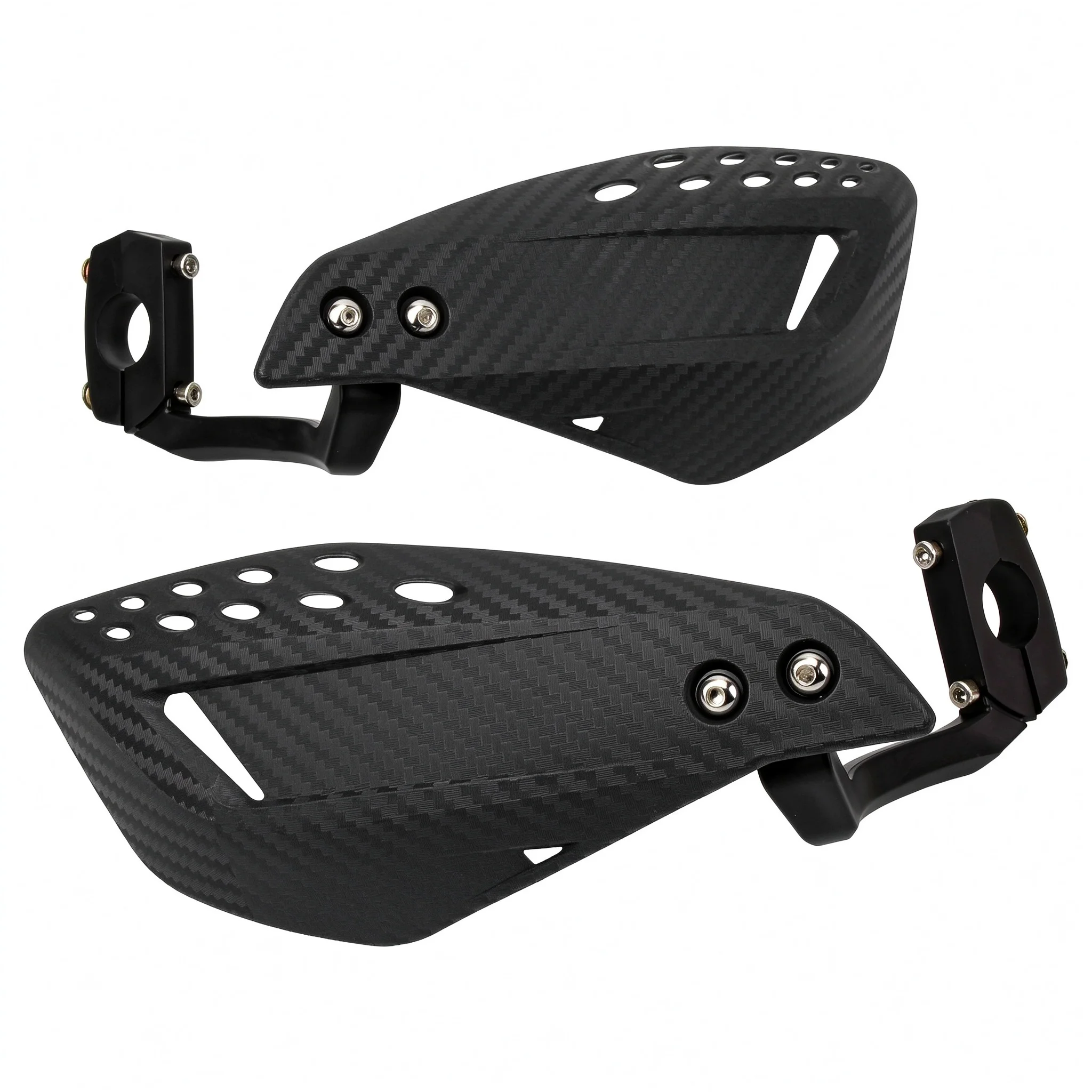 Motorcycle Handguards Hand Guards for Dirt Bike ATV Universal Handlebar Protector Wind Shield Black Red Orange Carbon Pattern