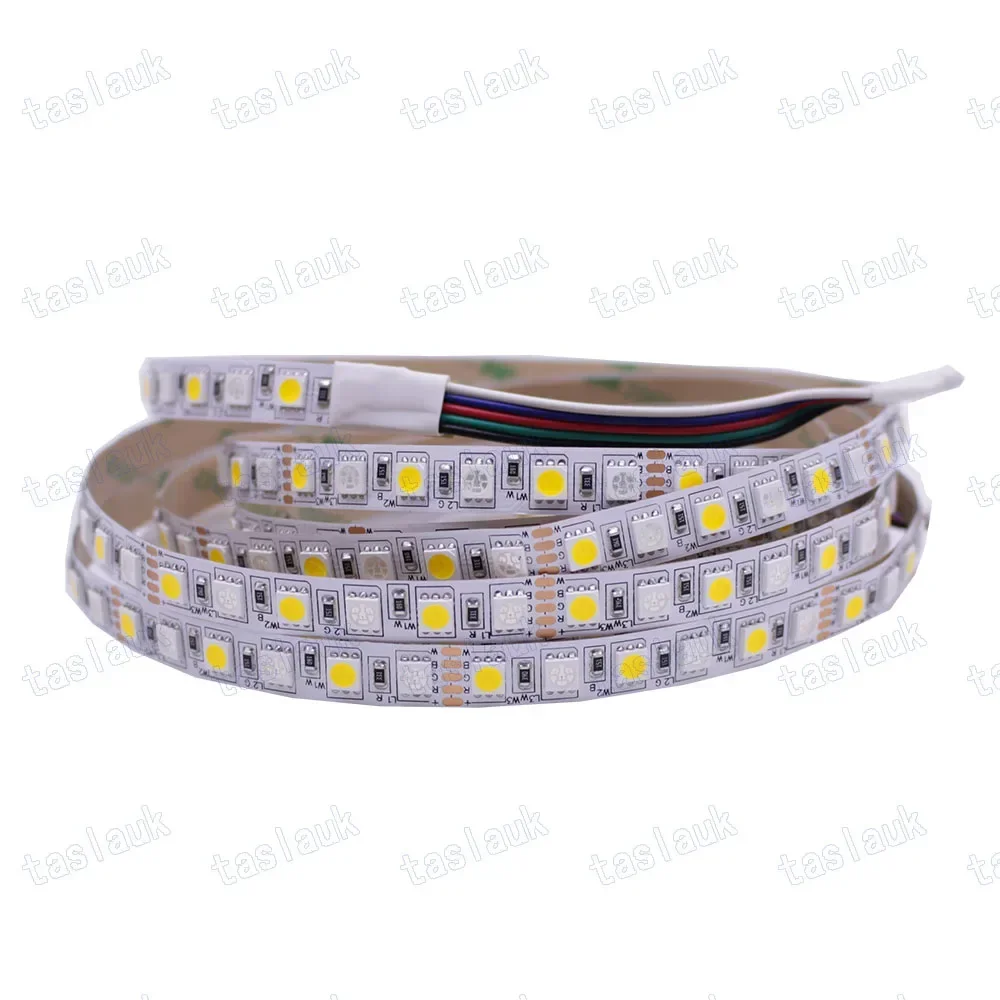 5050 RGBW rgbww 60 96LEDs/M DC12V 24V 10mm 12mm เทปไฟแถบไฟ LED IP65 IP20กันน้ำ5050 RGB สีขาวอบอุ่นของตกแต่งห้อง