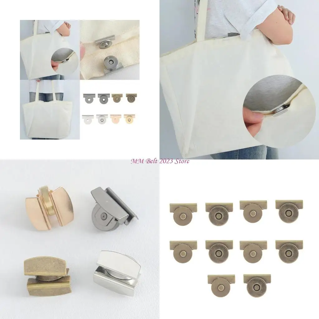 49ME 10pcs Bag Clasps High Strength Zinc Alloy Rust Resistant Bag Closure For Craft Projects And Purse Upgrades