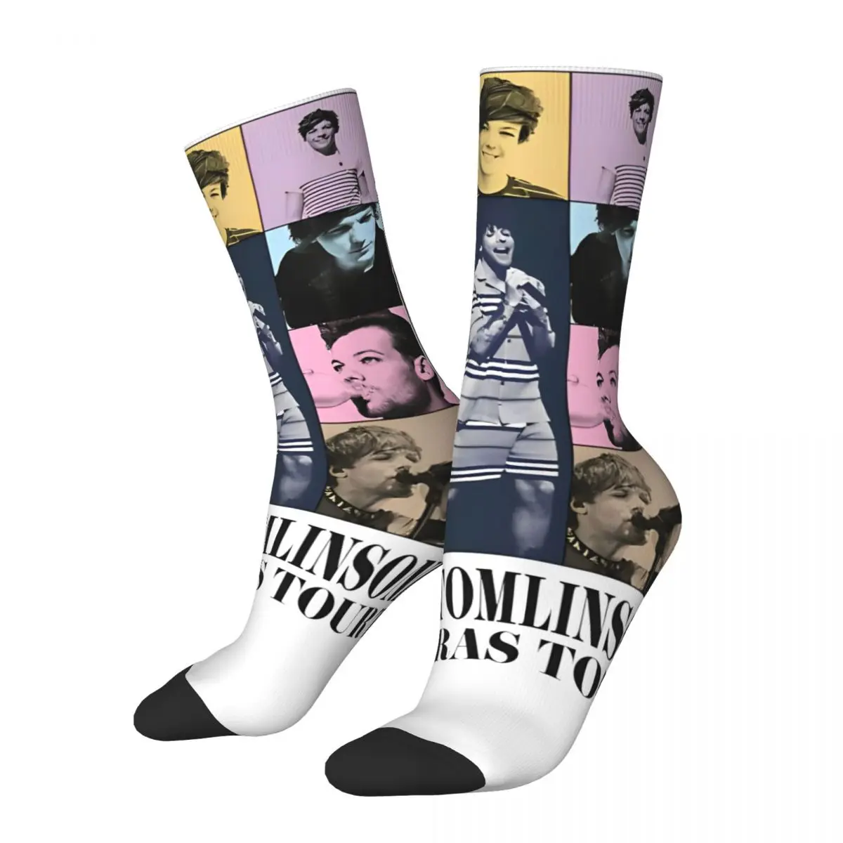 Men\'s Women\'s LOUIS TOMLINSONs THE ERAS TOUR Socks Super Soft Funny Happy Socks Crazy Stuff Middle Tube Socks Little Small Gifts