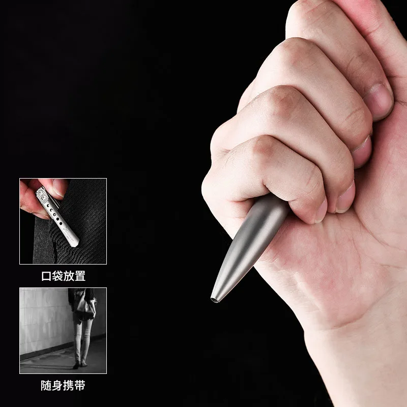 Imagem -04 - Portátil Titanium Bolt Descompressão Assinatura Pen Colorido Auto-defesa Edc Tactical Pen Pioneer Personaliza Novo