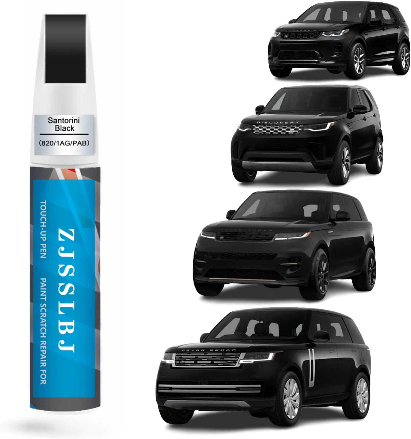 Car Touch Up Paint(Santorini Black(820/1AG/PAB)) for Landrover, Car Paint Scratch Repair Kit, Quick & Easy Solution to Repair, 2