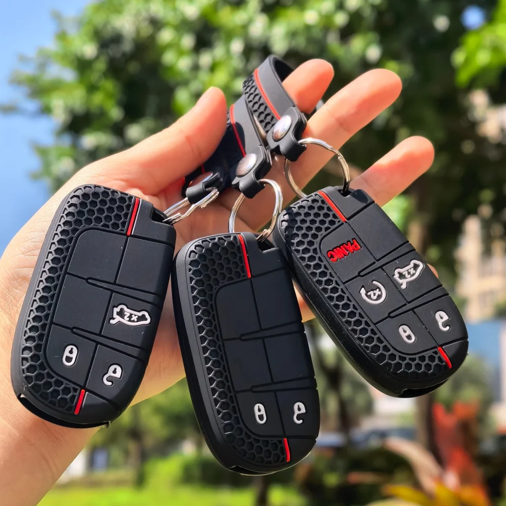 

For Dodge Ram 1500 Journey Charger Dart Challenger Grand Cherokee Renegade Fiat For Jeep Chrysler 300C Car Key Case Cover