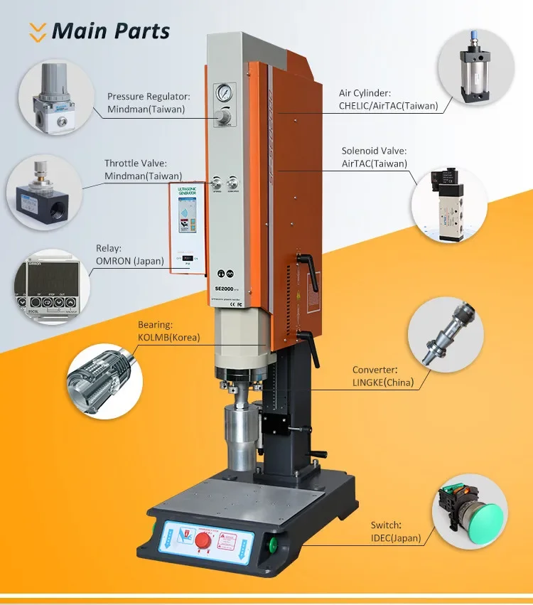 Soudeuse par points à ultrasons pour batterie, 18650 poudres, Cellule Al Ni Cu Metal Max, Pièces techniques de puissance de formation de clé personnalisées, Ventes CPU