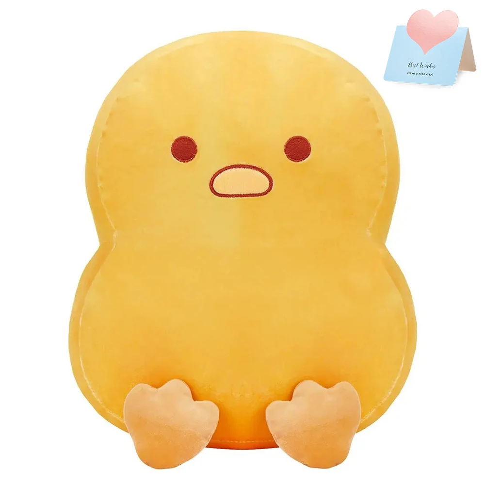 

36cm Stuffed Pillow Soft Simple Animals Plush Toys Yellow Cartoon Duck Doll Toys Cushion Birthday Gift for Girls Soft PP Cotton