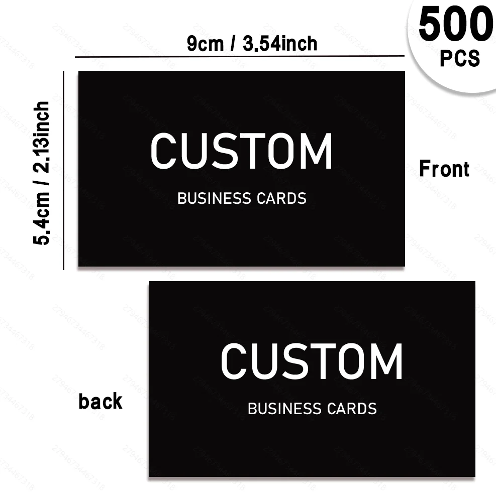 200/500/1000 Stück Anpassbare Karten, Personalisierte Visitenkarten mit Acryl-Aufbewahrungsbox, Matte Dankeskarten und Einladungen