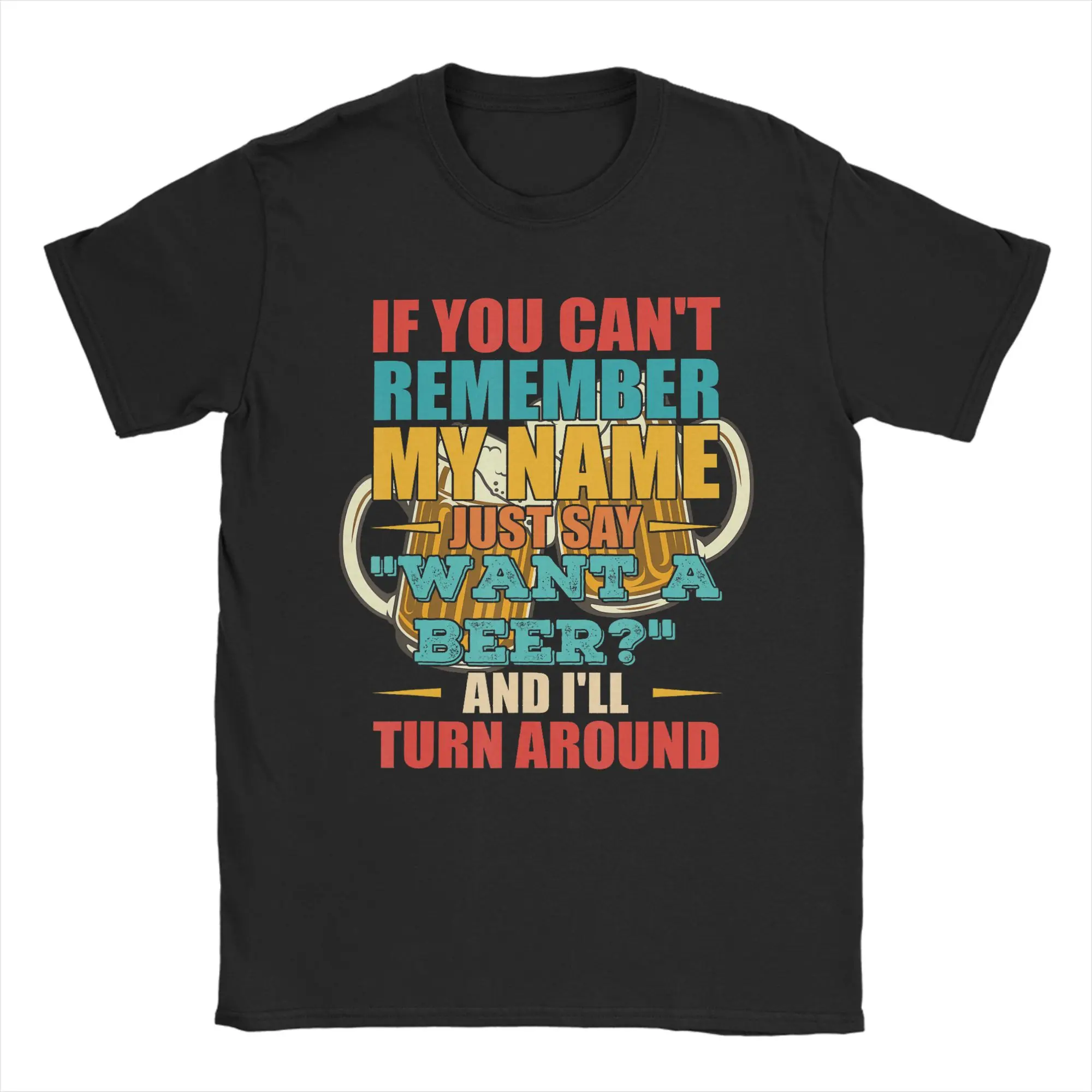 Men's If You Can't Remember My Name T Shirt Just Say Retro  Cotton Tops Casual Short Sleeve Round Collar Tee Shirt Plus  T-Shirt