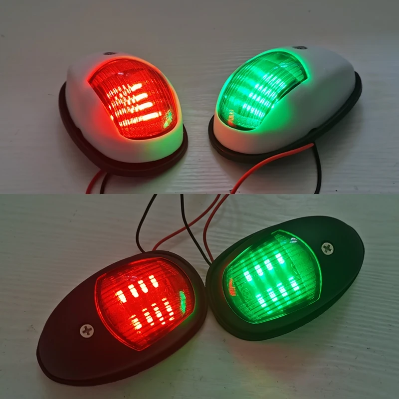 1/5/10pair Waterproof Boat Navigation Light Green and Red Marine LED Starboard and Port Side Light for Boat Yacht Skeeter 10-30V