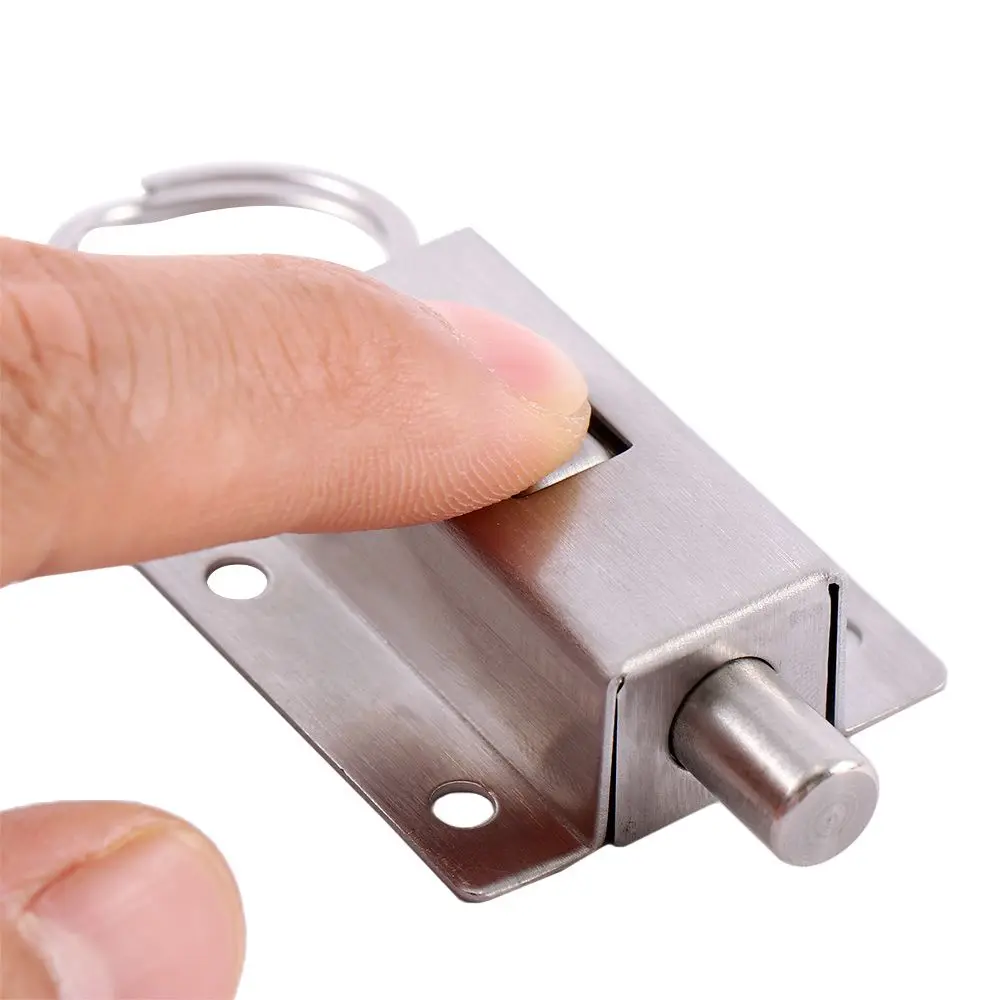Durable 3 Inch Long with Button Door Slide Lock Barrel Bolt Door Hardware Door Bolts Lock